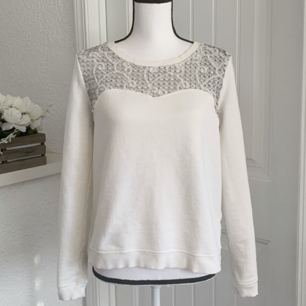 HINGE White Crewneck Sweatshirt
